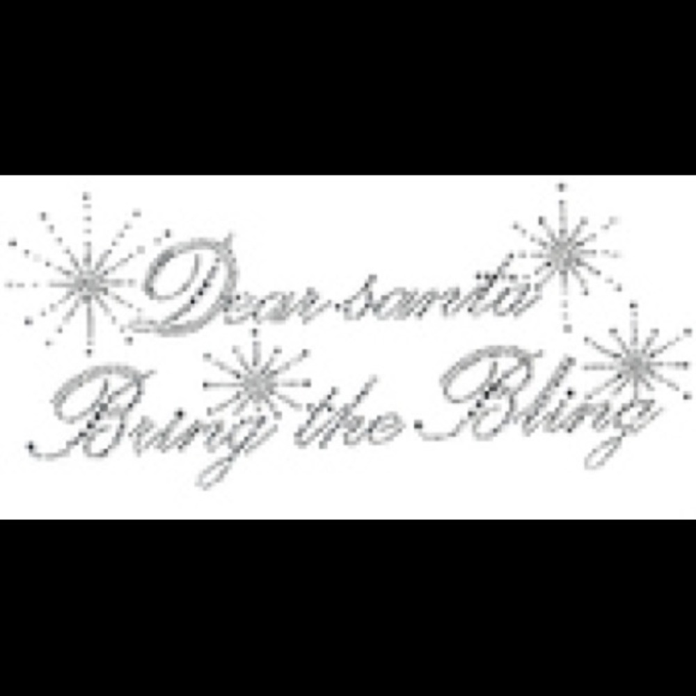 Rhinestone Christmas Heat Press Transfers